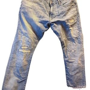 Polo Ralph Lauren Sullivan Slim Fit Distressed Denim Jeans 36x30 Men's